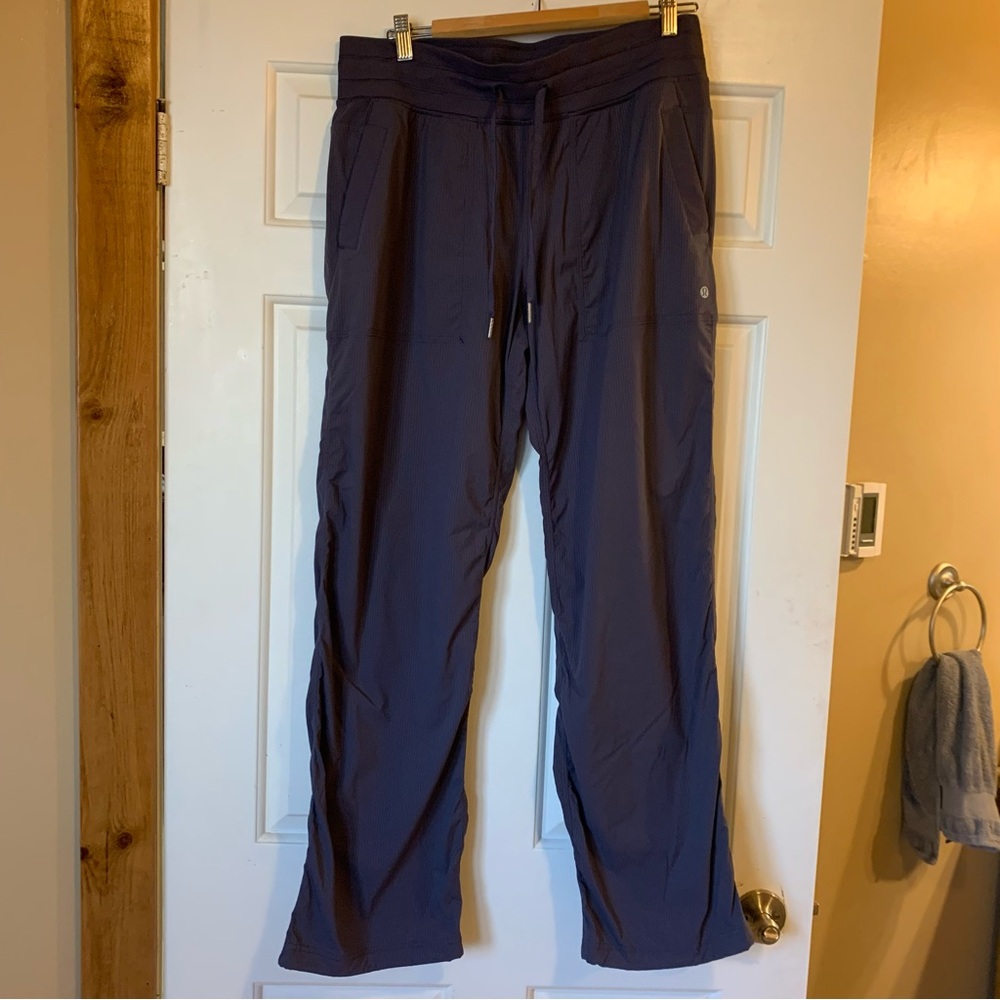 Lululemon Dance Studio Pants, Grey/blue, sz 12, EUC